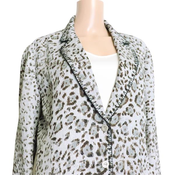 伊太利屋 - 伊太利屋　テーラードジャケット　GK　美品　レオパード　ヒョウ柄　ストライプ 伊太利屋 美品/伊太利屋 GK テーラードジャケット 表記 11号 L