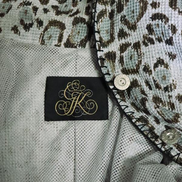 伊太利屋 - 伊太利屋　テーラードジャケット　GK　美品　レオパード　ヒョウ柄　ストライプ 伊太利屋 美品/伊太利屋 GK テーラードジャケット 表記 11号 L