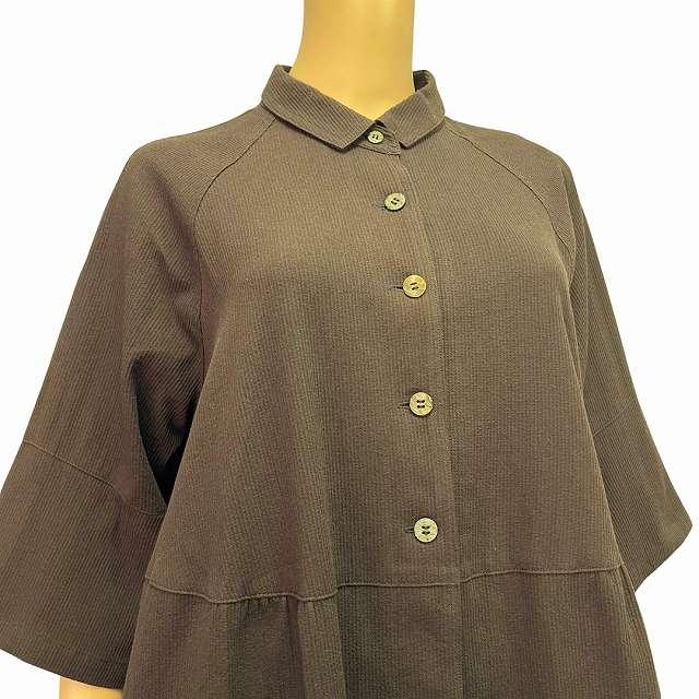 新品タグ グレープ横浜元町 grape シャツワンピース 大きいサイズ L