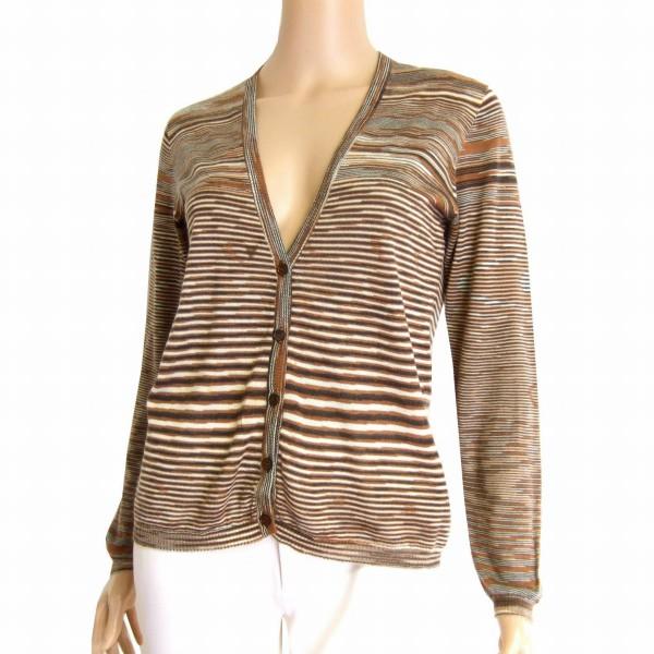 即納 カシミヤ 茶 I44号 L相当 表記 オレンジタグ イタリア製カーディガン Missoni 美品 ミッソーニ 高級イタリア製カーディガンです 絹シルク レディース トップス 春夏向 カーディガン ボレロ Www Govtmedicalcollegechhindwara Com