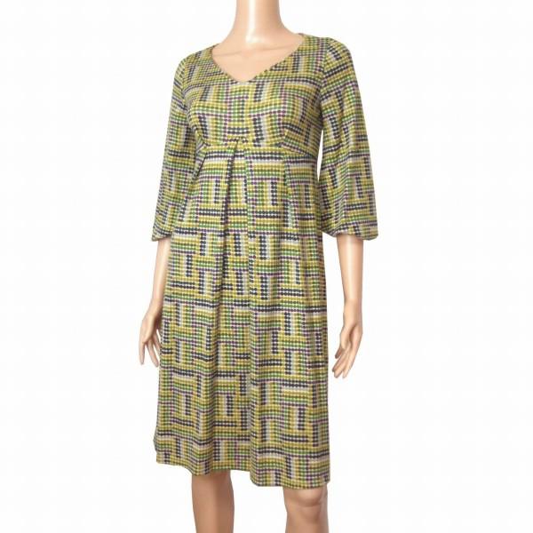 さらに値下げ 美品 シビラ Sybilla ドット柄ワンピース 表記ｍ 9号相当 緑 グリーン 毛ウール100 7分袖 ペチコートワンピース付 春秋向け レディース 大人気 Libratherm Com