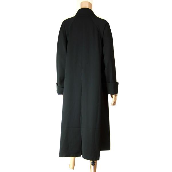 美品/アキ AKI 上品ロングコート 大きいサイズ 13号〜15号相当 黒