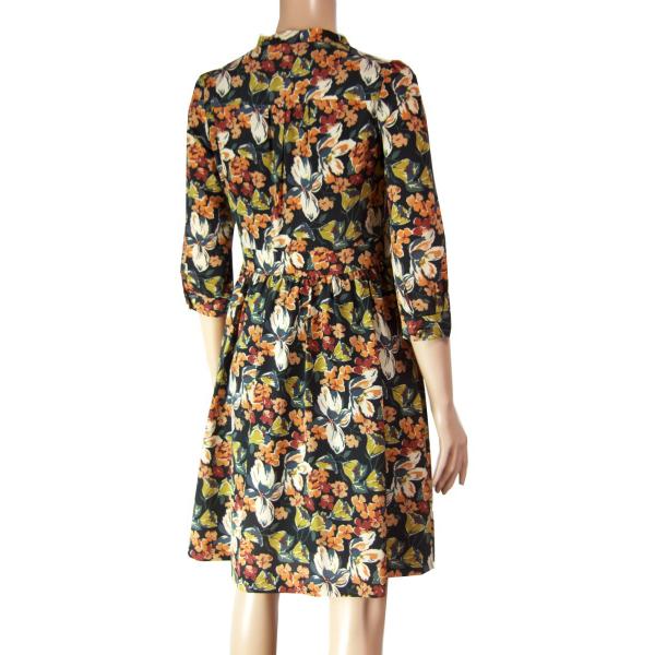 美品 ロイスクレヨン Lois Crayon 優美ワンピース 表記m 9号 38号相当 黒 ブラック系 花柄 胸元リボン 5分袖 お出掛け 春夏向 レディース M4797 フルフルマーケット Yahoo 店 通販 Yahoo ショッピング