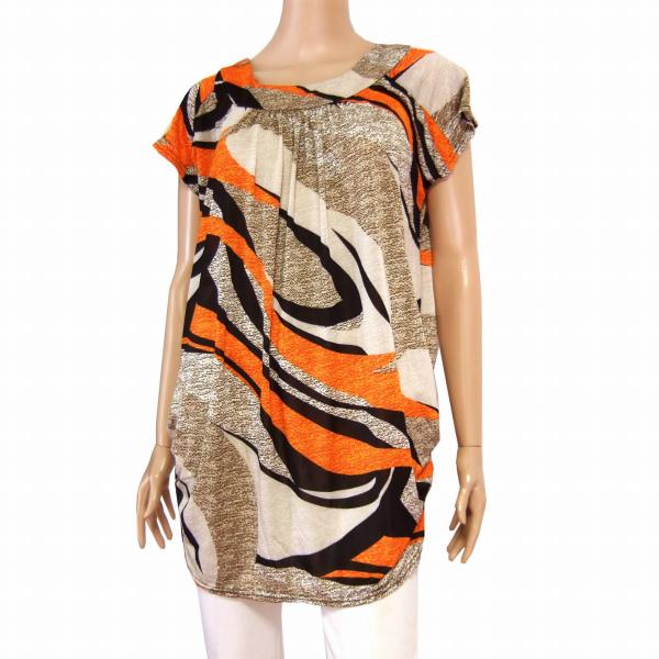 新品同様/REBESA 美柄チュニック イタリア製 9号/38号/M相当 茶 ...