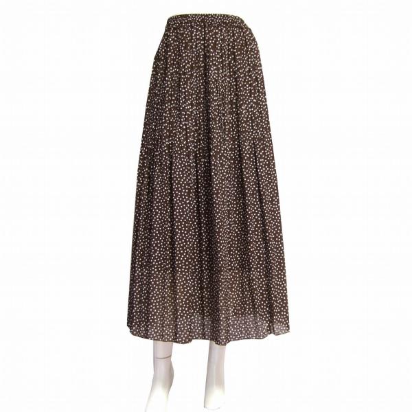 今季タグ付新品☆SLOBE IENA プリーツスカート 黒 ドット柄 SLOBE IENA（スローブイエナ） 新品同様/スローブイエナ ドット柄