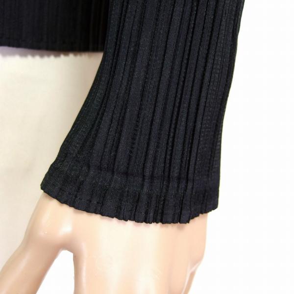 美品◎プリーツプリーズ 襟付き ブラウス シャツ 日本製 洗える LL ブラウン PLEATS PLEASE ISSEY MIYAKE 美品/プリーツプリーズ イッセイミヤケ 襟