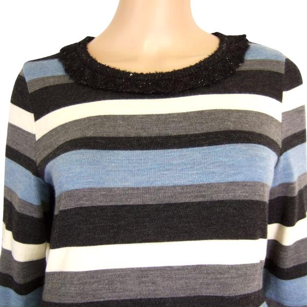 Leilian 美品/レリアン ニットチュニック 表記11号 L相当 グレー