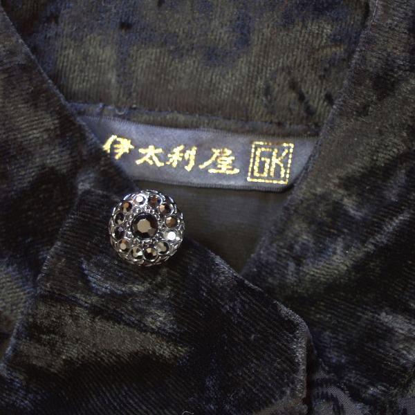 伊太利屋 美品/伊太利屋 GK ブラウス 表記9号 M 38号相当 黒 ブラック 