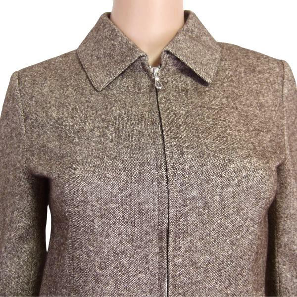 ロングコート 美品 UNTITLED アンタイトル ダウンコート ツイード 襟