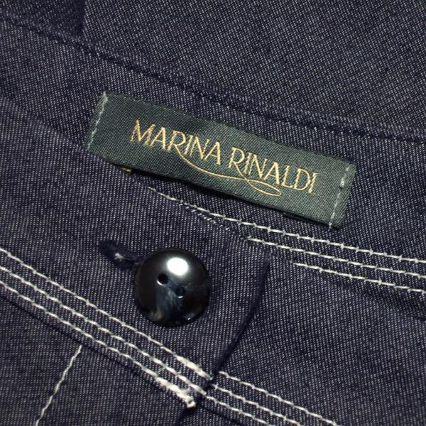 美品/マリナリナルディ MARINA RINALDI デニム調パンツ 大きいサイズ  