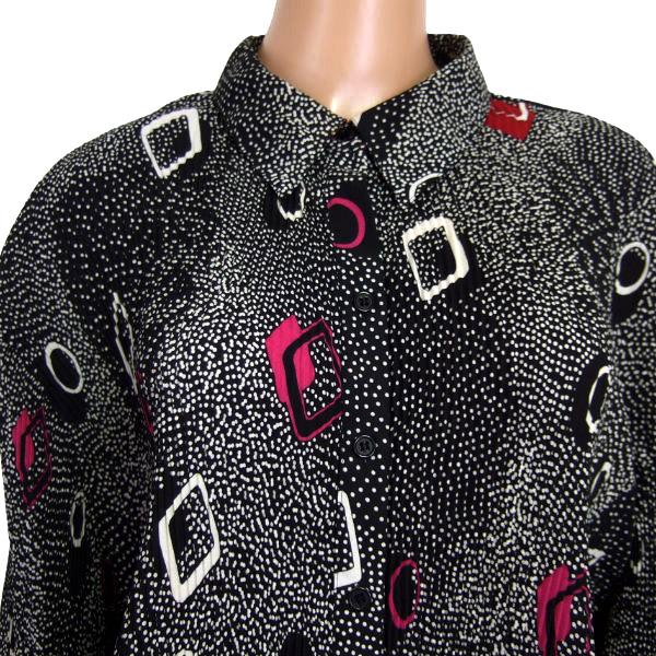 新品未使用]伊太利屋 GK ブラウスアンサンブル風刺繍ビジューウール 