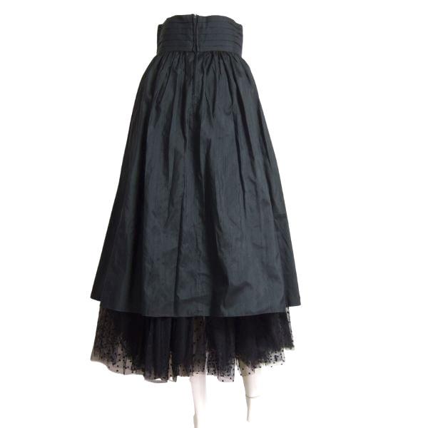 新品/チャコット Chacott 社交ダンススカート 表記 9号 M 相当 黒  