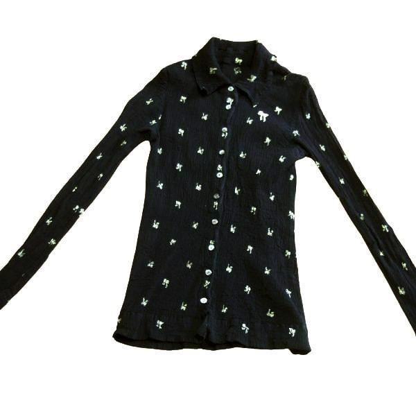 TSUMORI CHISATO 美品/ツモリチサト ブラウス 小さい 7号 S 相当 黒 