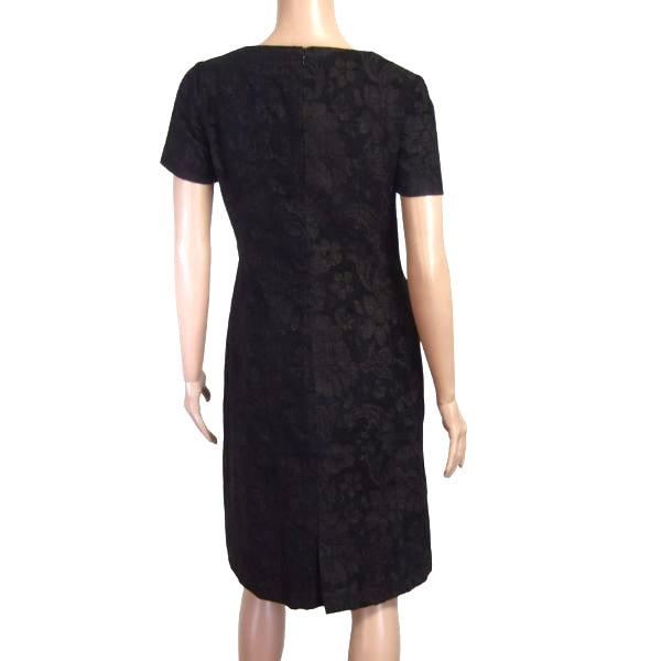 SCAPA 美品/スキャパ ワンピース 表記 40号 11号 L 相当 古着 黒系 