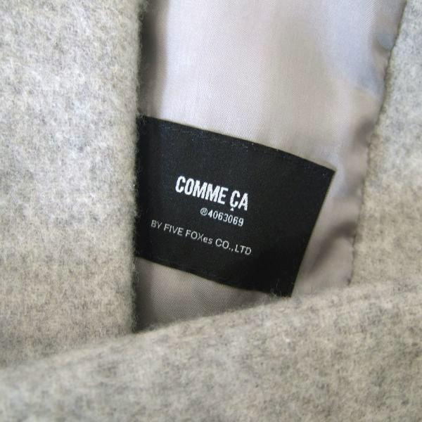 COMME CA 美品/コムサ ウールコート サンプル品 表記 9号 M 38号 相当  