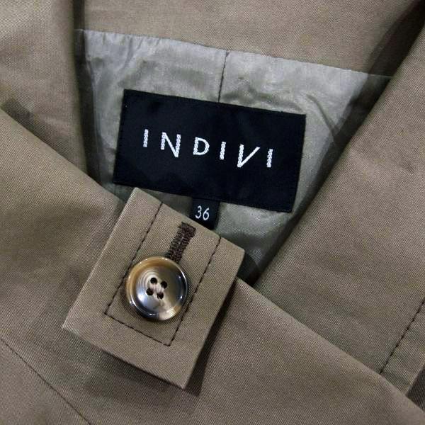 INDIVI 美品/インディヴィ スタンドカラーコート 小さいサイズ 表記 36 