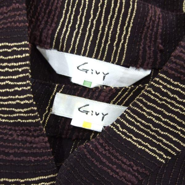 美品/ギビー Givy セットアップ ロングブラウス 9号 M ワンピース 7号 S 相当 古着 こげ茶系 レディース 春 夏 ゆったり 透け感 クラシカル