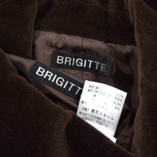 美品】ブリヂット BRIGITTE 東京スタイル ノーカラー ロングコート 黒