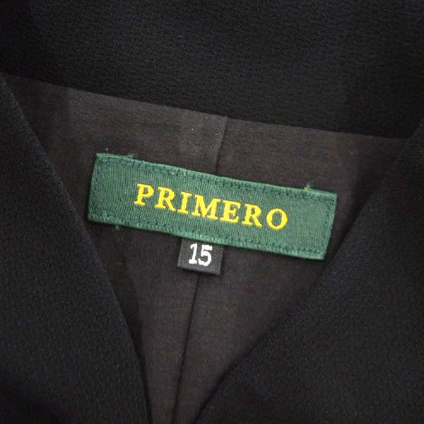 美品/PRIMERO ブラックフォーマルワンピース 2ピース風 大きいサイズ 