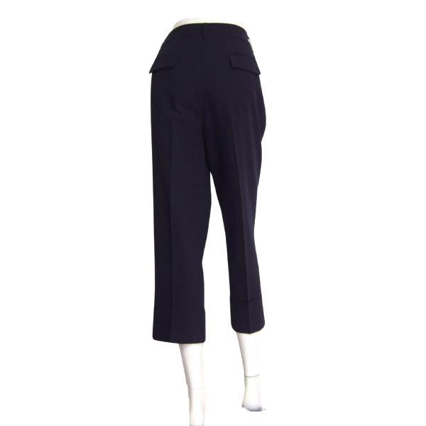 美品/レリアン Leilian パンツ スラックス 大きいサイズ 表記 13号 LL 2L 相当 古着 濃紺 ネイビー レディース 春 夏 ボトムス シンプル_2