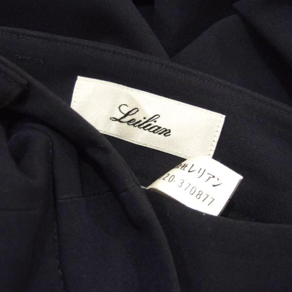 美品/レリアン Leilian パンツ スラックス 大きいサイズ 表記 13号 LL 2L 相当 古着 濃紺 ネイビー レディース 春 夏 ボトムス シンプル_3