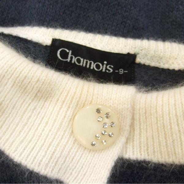 美品/シャミー Chamois ニット セーター 表記 9号 M 38号 相当 古着 紺 