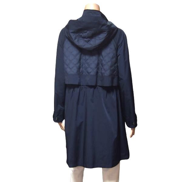 レリアン 近年モデル 墨黒もしくは濃紺ネイビー ボタン付きコート9M