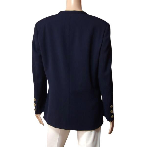 美品 Burberry ノーカラージャケット ロゴボタン 15号 大きいサイズ BURBERRY（バーバリー） 美品/バーバリー Burberrys ノーカラー