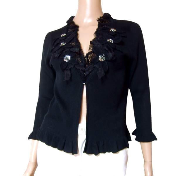 REGENCE 美品/レジァンス カーディガン 表記 38号 9号 相当 古着 黒  