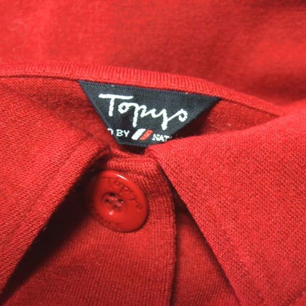 美品/トピーズ Topys シャツ 大きいサイズ 13号 LL 2L 相当 古着 赤 