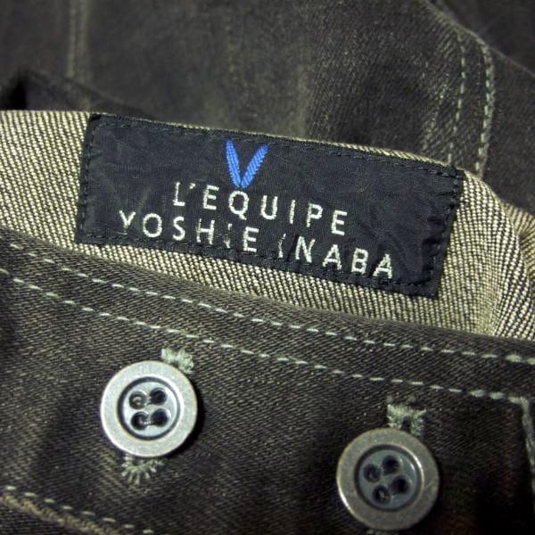 yoshie inaba ヨシエイナバ ラムレザージャケット 9号 Mサイズ YOSHIE INABA（ヨシエ イナバ） 美品/レキップ L'EQUIPE YOSHIE INABA