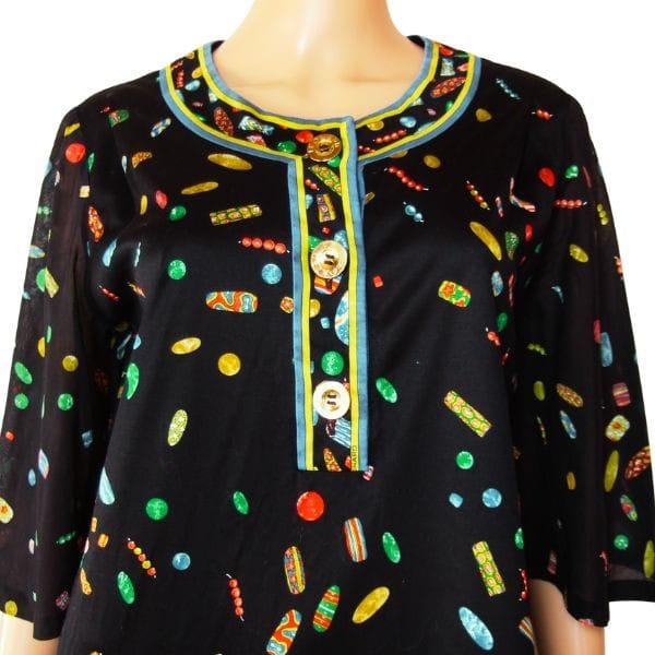 LEONARD FASHION 美品/レオナール ワンピース 表記 М 9号 相当 古着 黒