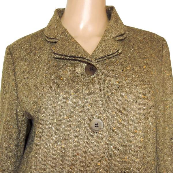 新品】9号 ローラアシュレイ 茶系 ツイード ジャケット クラシックス 