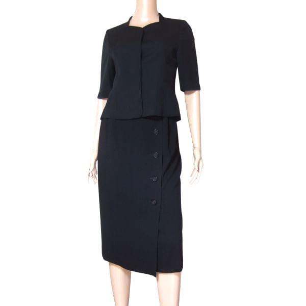 新品/ハーディエイミス HARDY AMIES ブラックフォーマルスカートスーツ