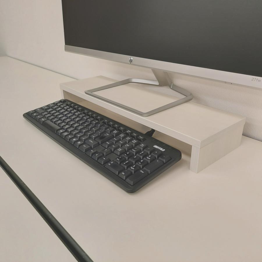 スリム・モニター台 奥行150×幅500×H65 （mm） コンパクトキーボード台