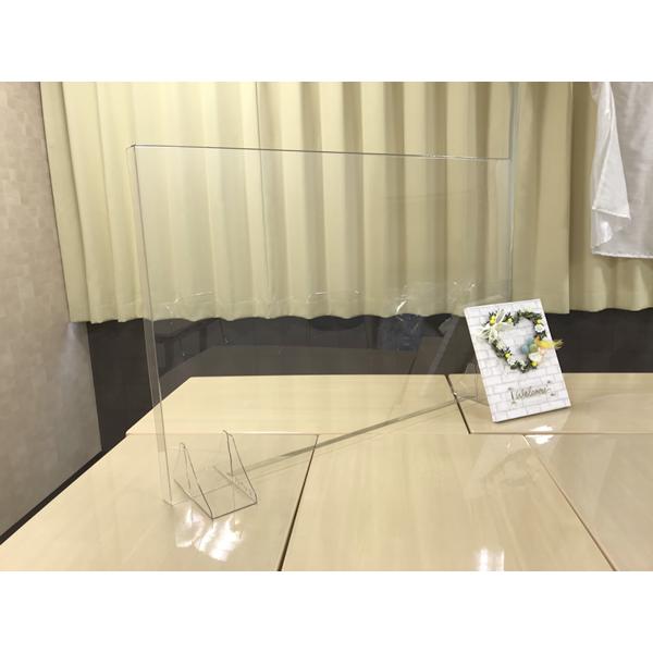 飛沫防止PET製ドゥ・ウォール10枚セット　DWT4-0960（受付き・台置きタイプ・透明）　日本製 |  | 02