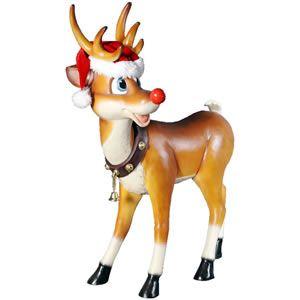 振り向くトナカイ FRPクリスマスオブジェ 即納可
