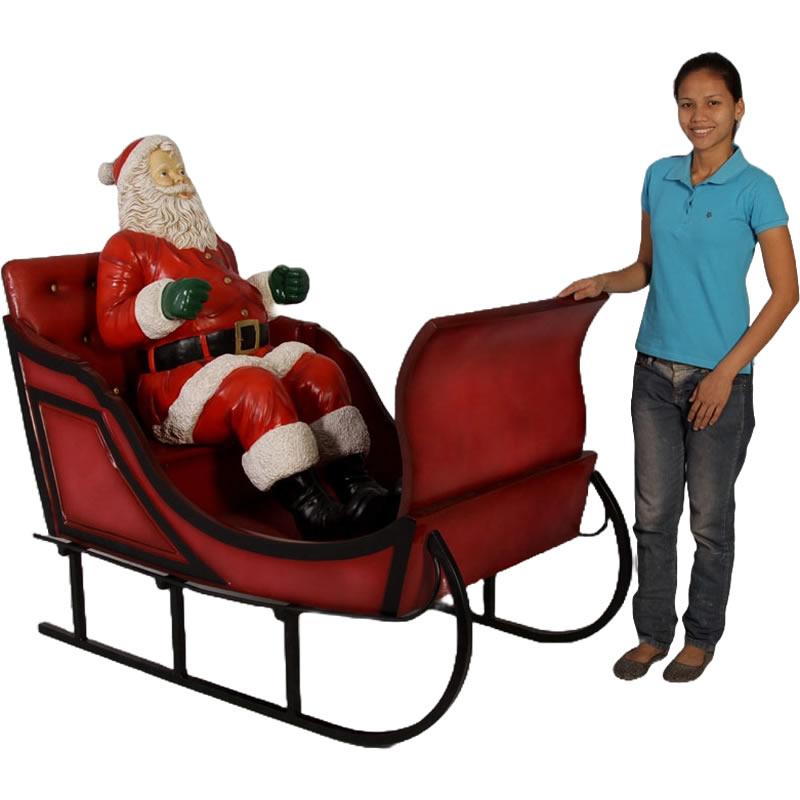 ソリに座るサンタ（ソリは別売） FRPクリスマスオブジェ : 日本最大級