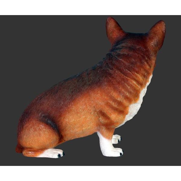 おすわりコーギー犬 FRPアニマルオブジェ 即納可