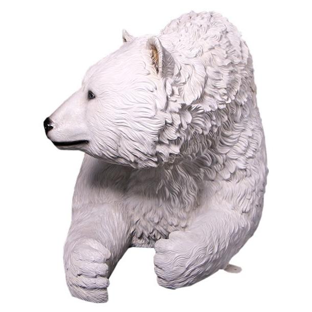 白クマのベンチ FRPアニマルオブジェ_7