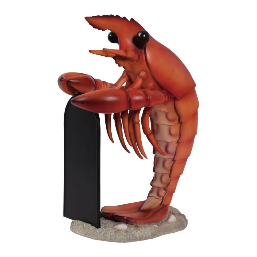 メニューボードを持つロブスター FRPアニマルオブジェ | 