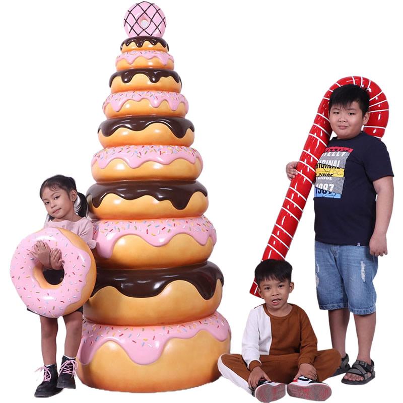 ドーナツタワー 高さ183cm FRPオブジェ : 日本最大級のFRP造形物