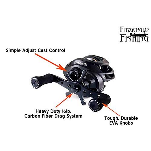 最安値❕ Fitzgerald フィッシングスタナー ベイトキャスティングリール - 素晴らしいバスフィッシングリール & インショアフィッシングリール - 右利き左利きリール 【MYK7949985958】(27984円)
