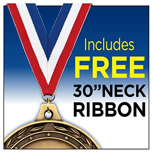Happy Birthday Medals, 2"Gold Birthday Cake Medal Award with Free Custom Engraving 20 Pack Prime