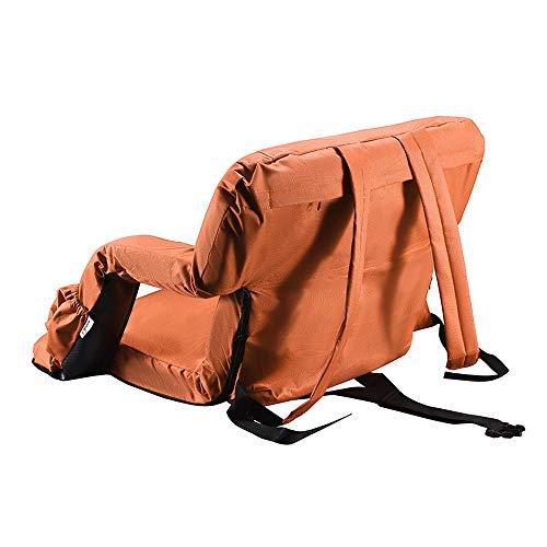 Bleacher&Bench用KKAスタジアムシートクッション付ポータブル折りたたみチェア背もたれ付リクライニングスタジアムチェア、ショルダーストラップ、ジッパー Bleacher&Bench用KKAスタジアムシートクッション付ポータブル折りたたみチェア背もたれ付リクライニングスタジアムチェア ショルダーストラップ