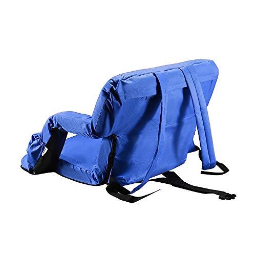 Bleacher&Bench用KKAスタジアムシートクッション付ポータブル折りたたみチェア背もたれ付リクライニングスタジアムチェア、ショルダーストラップ、ジッパー Bleacher&Bench用KKAスタジアムシートクッション付ポータブル折りたたみチェア背もたれ付リクライニングスタジアムチェア ショルダーストラップ