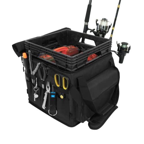 Pelican - Exocrate フィッシングバッグ - 大型海水耐性フィッシングバッグ - カヤックフィッシングタックル収納バッグ - ミルククレートにフィット Pelican Exocrate フィッシングバッグ 大型海水耐性フィッシングバッグ カヤックフィッシングタックル収納バッグ ミルククレートにフィット