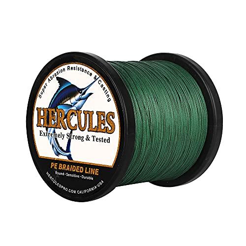 HERCULES 編組釣り糸 12ストランド、100-2000m 109-2196ヤード 三つ編みフィッシュライン、10-400ポンド テストPEライン 塩水淡水用 - グリーン、1000m HERCULES 編組釣り糸 12ストランド 2000m 2196ヤード 三つ編みフィッシュライン 400ポンド テストPEライン 塩水淡水用 グリーン 1000m