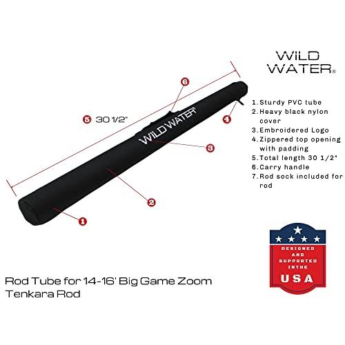 Wild Water フライフィッシングズーム テンカラロッド 14 - 16フィート 9セクション IM8 グラファイト 伸縮ロッド コルクハンドル ハードチューブロッドケー IM8 Wild Water フライフィッシングズーム テンカラロッド 16フィート 9セクション グラファイト 伸縮ロッド コルクハンドル