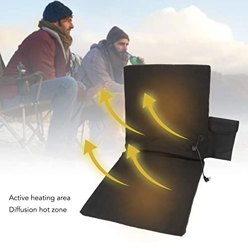 アシクスシックスヒートシートクッション3段暖房対応折りたたみ式スタジアムシートバックサポート付パッド&快適メモリースポンジパッド外野席キャンプ釣り用 